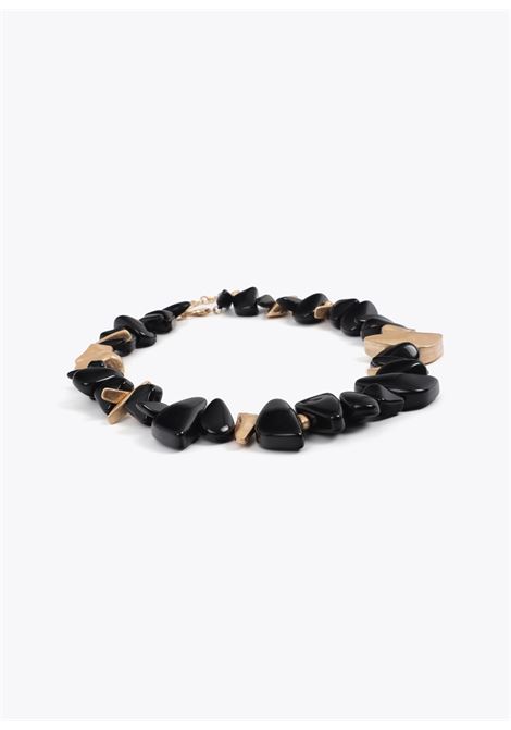 Collana acrilica combinata con parti in metallo LOLA CASADEMUNT | LS2603076NERO